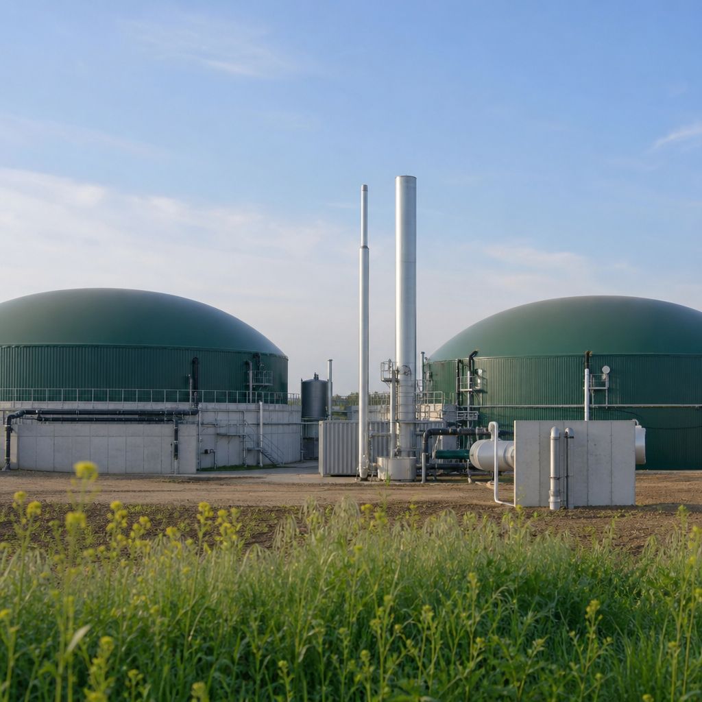 Biogasanlage Ein Bild zum Thema Biogasanlage im Industrie Kontext
