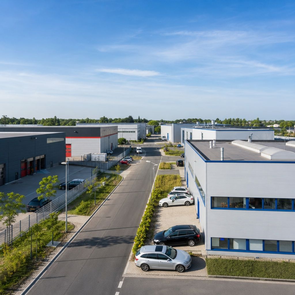Gewerbegebiet Ein Bild zum Thema Gewerbegebiet im Industrie Kontext
