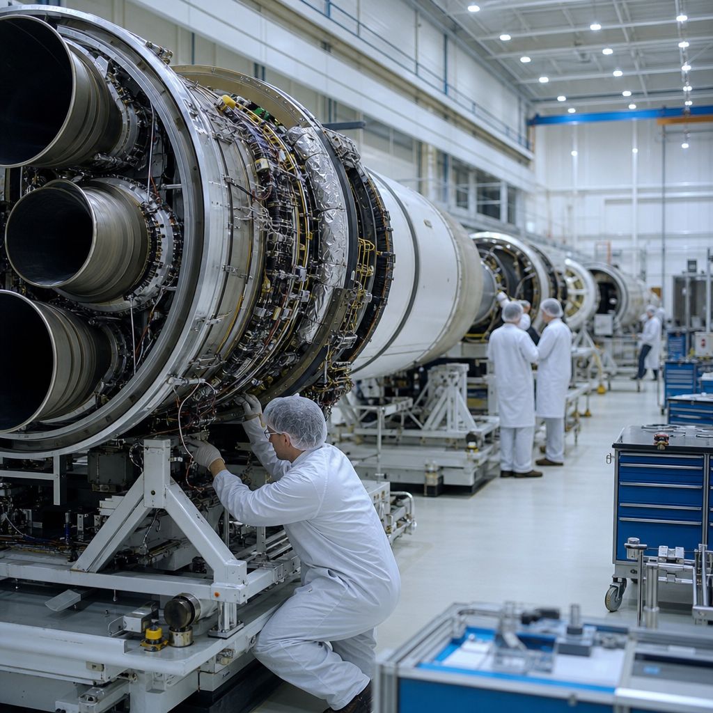 Raumfahrtindustrie Ein Bild zum Thema Raumfahrtindustrie im Industrie Kontext